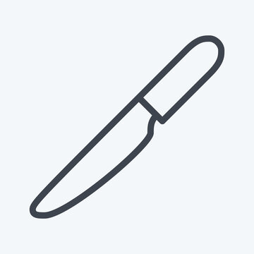 Icon Carving Knife - Line Style - Simple illustration,Editable stroke