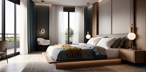 Bedroom Interior Design with various types and styles of decoration