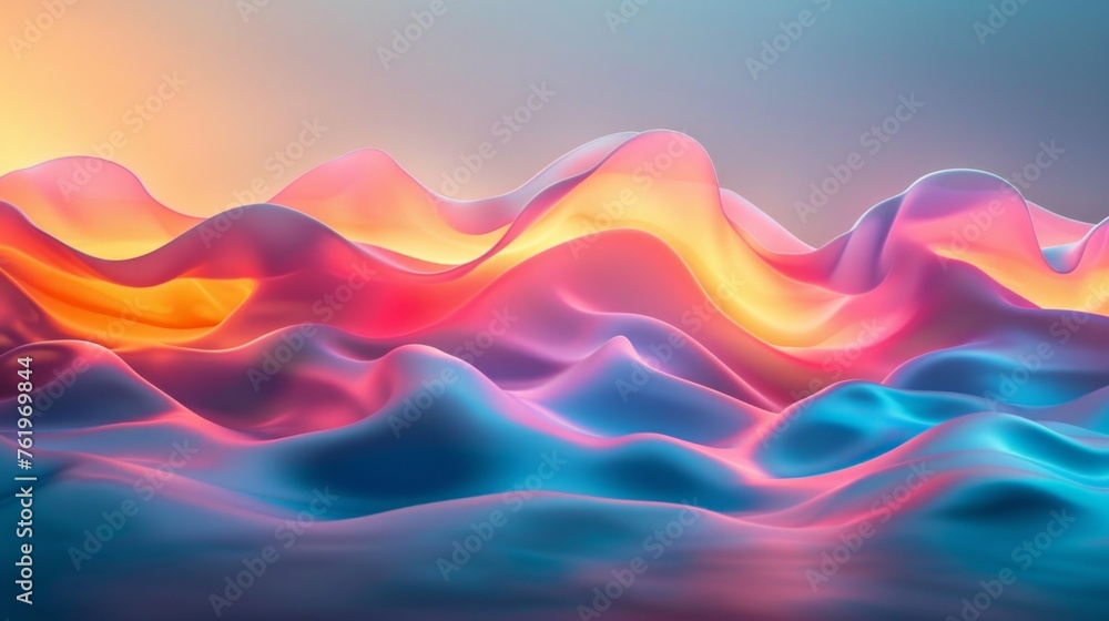 Poster sleek curves and bold lines merge in a modern abstract background, a harmony of color and form, mini