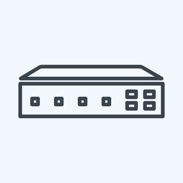 Icon Networking Switch - Line Style,Simple illustration,Editable stroke