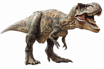 t rex dinosaur 3d render on a white background
