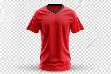 red t shirt isolated on a transparent background