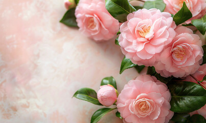 Obraz na płótnie Canvas pink flowers background-generative ai