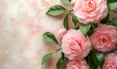 pink flowers background-generative ai