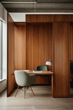 Wood office partition system