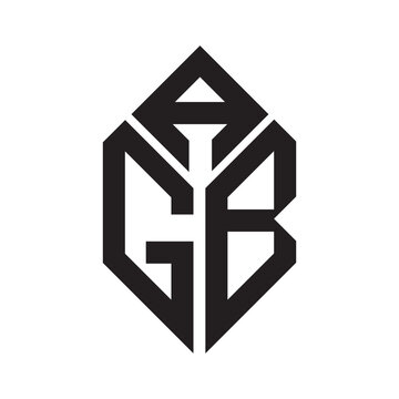agb letter logo design. agb creative initials letter logo concept. agb letter design.

