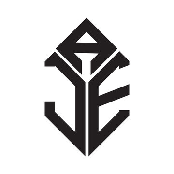 aje letter logo design. aje creative initials letter logo concept. aje letter design.
