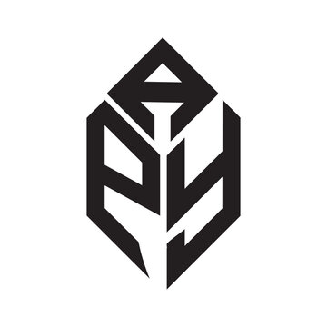 APY letter logo design. APY creative initials letter logo concept. APY letter design.
