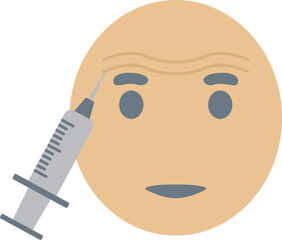 Botox injection illustration