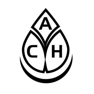  ACH creative circle letter logo concept. ACH letter design.