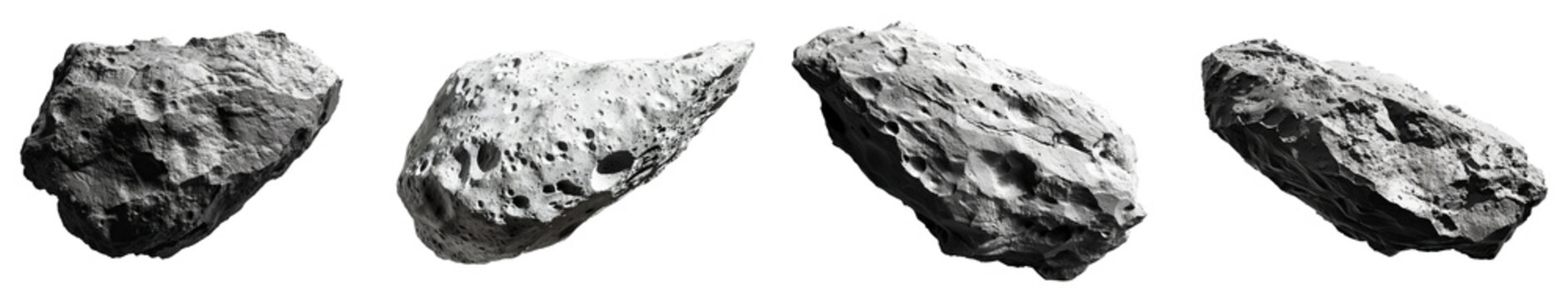 Set of asteroids, PNG set