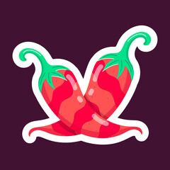 Fresh Vegetables Flat Stickers 
