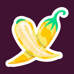 Fresh Vegetables Flat Stickers 
