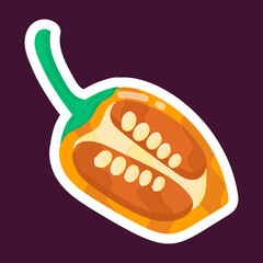 Fresh Vegetables Flat Stickers 
