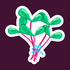 Fresh Vegetables Flat Stickers 
