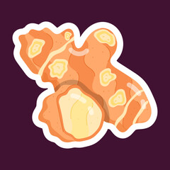 Leafy and Root Vegetables Flat Stickers 