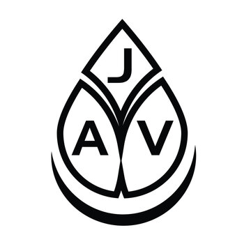 JAV letter logo design. JAV creative initials letter logo concept. JAV letter design.

