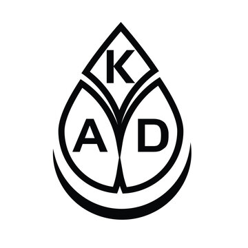 KAD letter logo design. KAD creative initials letter logo concept. KAD letter design.
