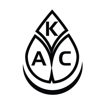 KAC letter logo design. KAC creative initials letter logo concept. KAC letter design.
