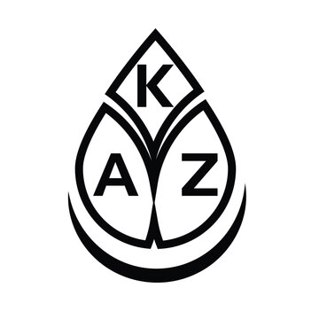 KAZ letter logo design. KAZ creative initials letter logo concept. KAZ letter design.
