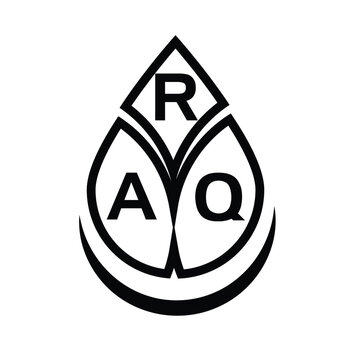 RAQ letter logo design on White background. RAQ creative initials letter logo concept. RAQ letter design.
