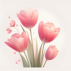 Embrace simplicity with this stunning background featuring elegant pink tulip flowers