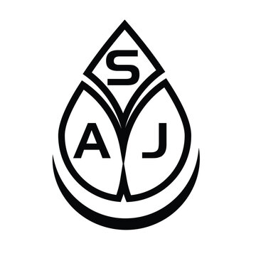 SAJ letter logo design on White background. SAJ creative initials letter logo concept. SAJ letter design.

