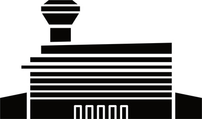 Terminal Building Outline Illustration Vector