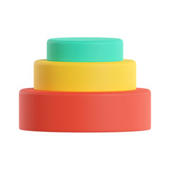 circle chart 3d illustration