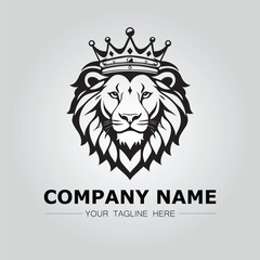 Head lion logo company design illustration vector image