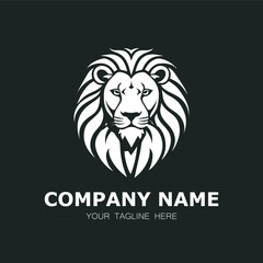 Head lion logo company design illustration vector image