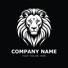 Head lion logo company design illustration vector image