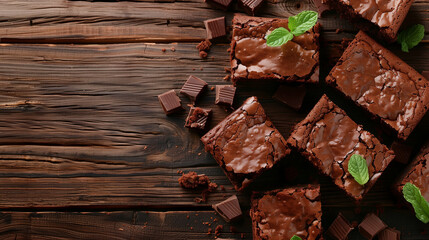 pieces of chocolate on a wooden table