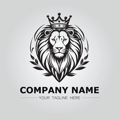 Head lion logo company design illustration vector image