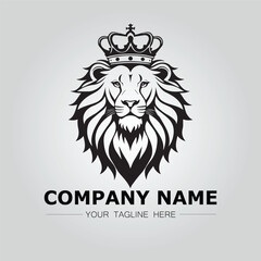 Head lion logo company design illustration vector image