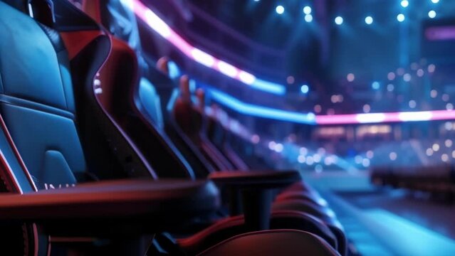 Crowdfilled stadium seats can be seen through the lens of a camera showcasing the immense popularity and dedicated fan base of the esports industry.
