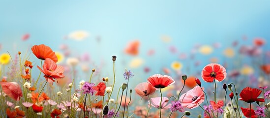 Colorful wildflowers in a field