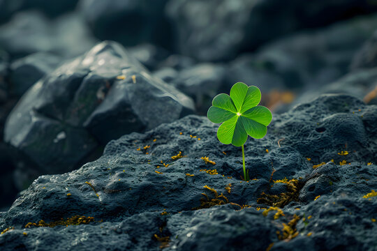 A close-up image of a clover leaf, commonly associated with luck and often used as a symbol of good fortune, particularly on St. Patrick's Day.