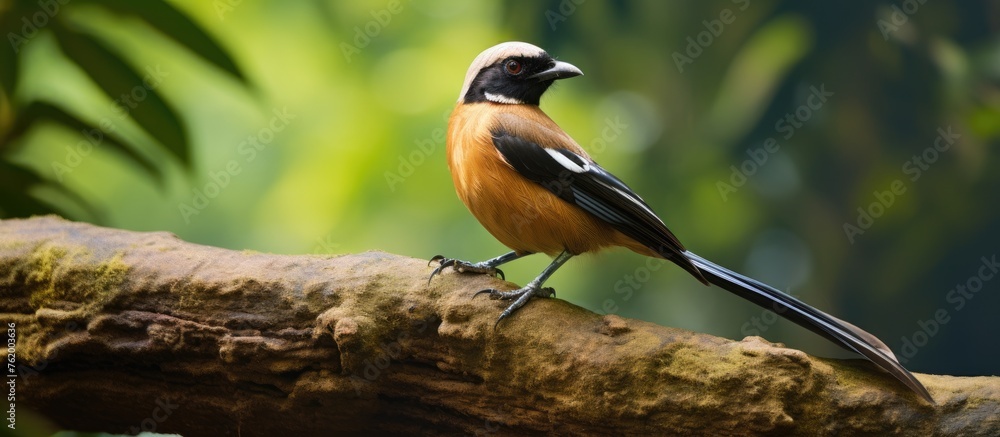 Poster a bird on a tree branch