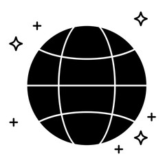 World icon style black fill  design. vector illustration 