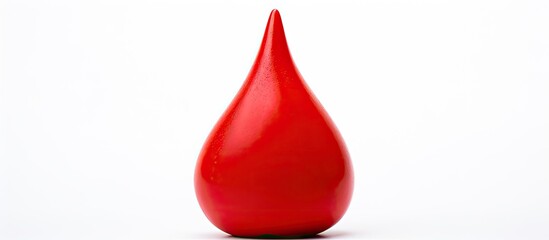 Fototapeta premium A single crimson droplet on a plain background