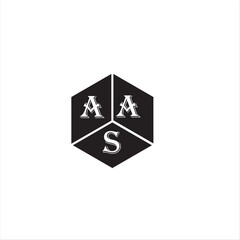 AAS letter logo design on White background. AAS creative initials letter logo concept. AAS letter design.
