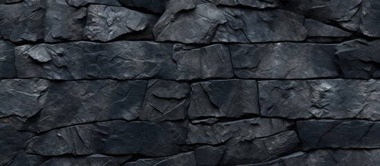 Black granite stone texture for seamless tiling. High quality image.
