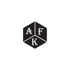 AFK letter logo design on White background. AFK creative initials letter logo concept. AFK letter design.
