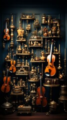 Naklejka premium A Room Overflowing With Musical Instruments