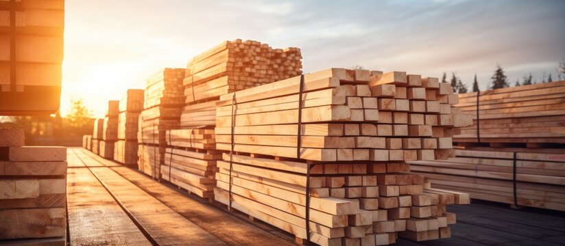 A pile of timber moving