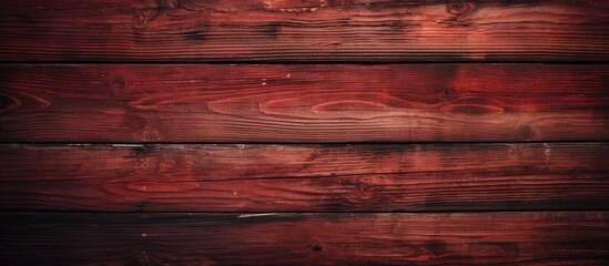Fototapeta premium A close up of a wooden wall with red paint