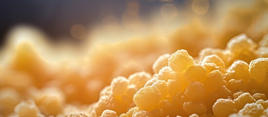 Golden Popcorn Delight - Close-Up View of Freshly Popped Corn Kernels Ready for Movie Night Fun - obrazy, fototapety, plakaty