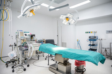 An environment in operating room (or surgical room) in hospital. 