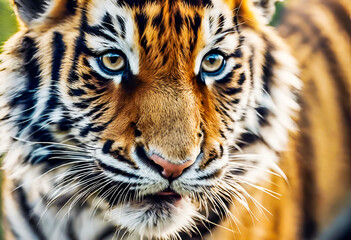 Closeup of a bengal tiger, Portrait of tiger animal